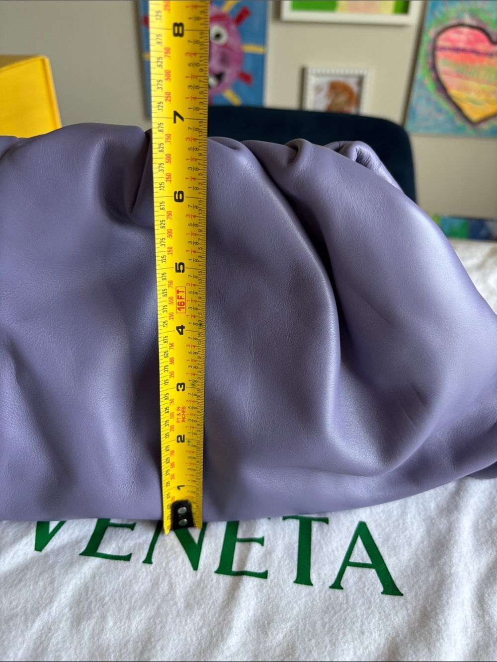 Bottega Veneta Lavender Soft Leather Pouch Clutch - Picture 9 of 9